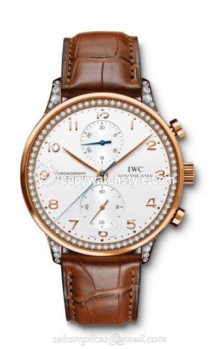 IWC Portuguese Chrono-Automatic Rose Gold / 266 Diamond IW3714-78 IWC Portuguese Chrono-Automatic Rose Gold / 266 Diamond IW3714-78