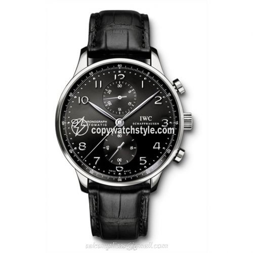 IWC Portuguese Chrono-Automatic Stainless Steel / Black IW3714-38