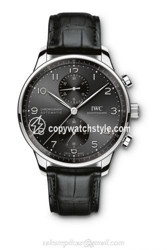 IWC Portugieser Chronograph Stainless Steel / Black IW3716-09 IWC Portugieser Chronograph Stainless Steel / Black IW3716-09