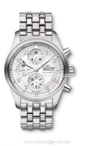 IWC Pilot's Watch Spitfire Chronograph Stainless Steel / Silver / Bracelet IW3717-05 IWC Pilot's Watch Spitfire Chronograph Stainless Steel / Silver / Bracelet IW3717-05