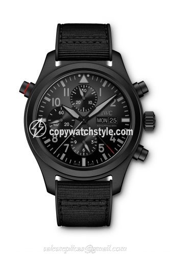 IWC Pilot's Watch Double Chronograph Top Gun Ceratanium IW3718-15 IWC Pilot's Watch Double Chronograph Top Gun Ceratanium IW3718-15