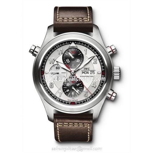 IWC Pilot's Watch Spitfire Double Chronograph Stainless Steel / Panda / Strap IW3718-06 IWC Pilot's Watch Spitfire Double Chronograph Stainless Steel / Panda / Strap IW3718-06