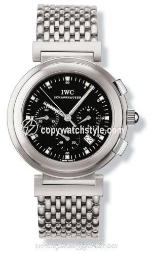 IWC Da Vinci SL Chronograph MecaQuartz Stainless Steel Brushed / Black / Bracelet IW3728-05 IWC Da Vinci SL Chronograph MecaQuartz Stainless Steel Brushed / Black / Bracelet IW3728-05