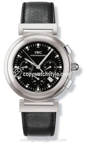 IWC Da Vinci SL Chronograph MecaQuartz Stainless Steel Brushed / Black / Nappa IW3728-06 IWC Da Vinci SL Chronograph MecaQuartz Stainless Steel Brushed / Black / Nappa IW3728-06