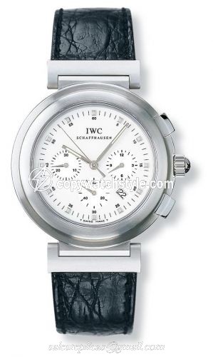 IWC Da Vinci SL Chronograph MecaQuartz Stainless Steel Brushed / White / Croco IW3728-08 IWC Da Vinci SL Chronograph MecaQuartz Stainless Steel Brushed / White / Croco IW3728-08
