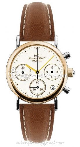 IWC Portofino Lady Chronograph MecaQuartz Stainless Steel / Rose Gold / White / Calf IW3730-04