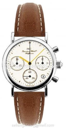 IWC Portofino Lady Chronograph MecaQuartz Stainless Steel / White / Calf IW3730-06