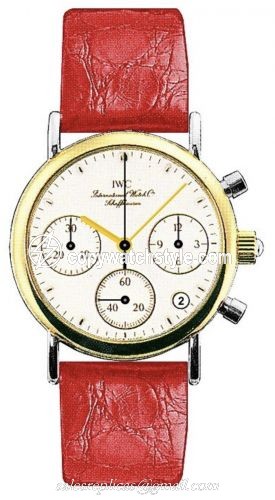 IWC Portofino Lady Chronograph MecaQuartz Stainless Steel / Yellow Gold / White / Alligator IW3730-12 IWC Portofino Lady Chronograph MecaQuartz Stainless Steel / Yellow Gold / White / Alligator IW3730-12