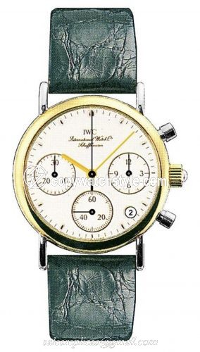 IWC Portofino Lady Chronograph MecaQuartz Stainless Steel / Yellow Gold / White / Alligator IW3730-18 IWC Portofino Lady Chronograph MecaQuartz Stainless Steel / Yellow Gold / White / Alligator IW3730-18