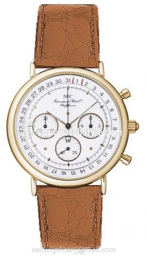IWC Portofino Chronograph MecaQuartz Yellow Gold / White / Alligator IW3731-02 IWC Portofino Chronograph MecaQuartz Yellow Gold / White / Alligator IW3731-02