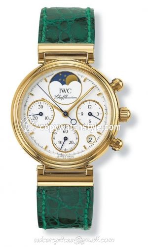 IWC Kleine Da Vinci Yellow Gold / White / Green Croco IW3736-02 IWC Kleine Da Vinci Yellow Gold / White / Green Croco IW3736-02