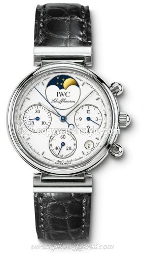 IWC Kleine Da Vinci Stainless Steel / White / Black Croco IW3736-05 IWC Kleine Da Vinci Stainless Steel / White / Black Croco IW3736-05