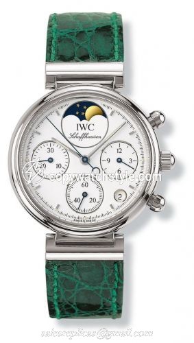 IWC Kleine Da Vinci Stainless Steel / White / Green Croco IW3736-10 IWC Kleine Da Vinci Stainless Steel / White / Green Croco IW3736-10