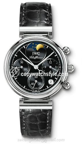 IWC Kleine Da Vinci Stainless Steel / Black / Croco IW3736-13 IWC Kleine Da Vinci Stainless Steel / Black / Croco IW3736-13