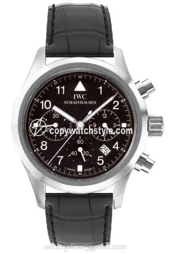 IWC Pilot's Watch Chronograph Mecaquartz Stainless Steel / Black / Strap IW3741-01 IWC Pilot's Watch Chronograph Mecaquartz Stainless Steel / Black / Strap IW3741-01