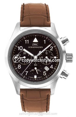 IWC Pilot's Watch Chronograph Mecaquartz Stainless Steel / Black / Strap IW3741-05 IWC Pilot's Watch Chronograph Mecaquartz Stainless Steel / Black / Strap IW3741-05