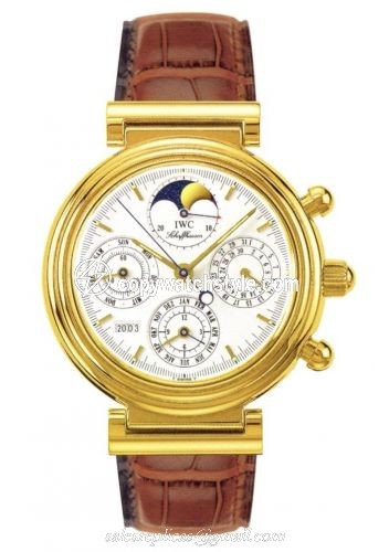IWC Da Vinci Perpetual Yellow Gold / White / Italian IW3750-02 IWC Da Vinci Perpetual Yellow Gold / White / Italian IW3750-02