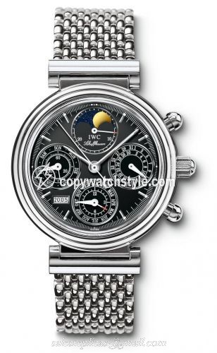 IWC Da Vinci Perpetual Stainless Steel / Black / German / Bracelet IW3750-32 IWC Da Vinci Perpetual Stainless Steel / Black / German / Bracelet IW3750-32