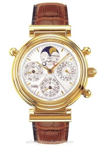 IWC Da Vinci Perpetual Rattrapante Yellow Gold / Silver / French IW3751-08 IWC Da Vinci Perpetual Rattrapante Yellow Gold / Silver / French IW3751-08