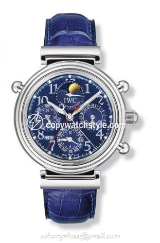 IWC Da Vinci Perpetual Rattrapante Platinum / Blue / German IW3754-05 IWC Da Vinci Perpetual Rattrapante Platinum / Blue / German IW3754-05