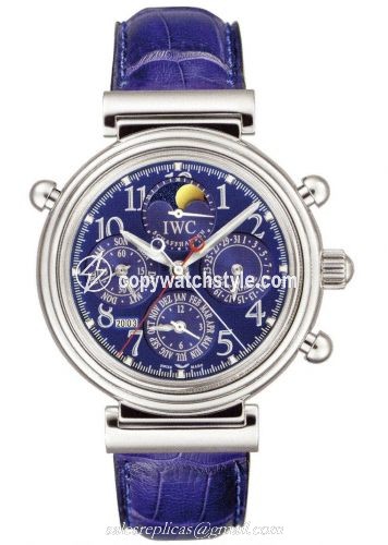 IWC Da Vinci Perpetual Rattrapante Platinum / Blue / French IW3754-08 IWC Da Vinci Perpetual Rattrapante Platinum / Blue / French IW3754-08