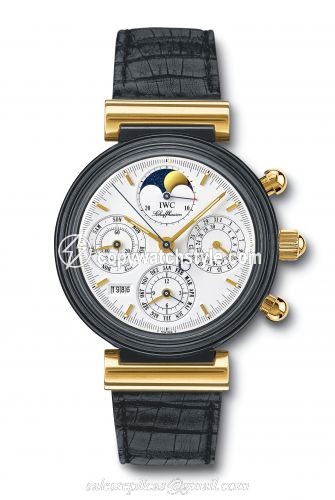 IWC Da Vinci Perpetual Black Ceramic / Yellow Gold / White / German IW3755-01 IWC Da Vinci Perpetual Black Ceramic / Yellow Gold / White / German IW3755-01