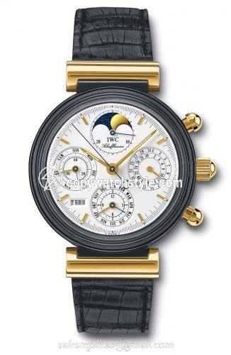 IWC Da Vinci Perpetual Black Ceramic / Yellow Gold / White / French IW3755-04 IWC Da Vinci Perpetual Black Ceramic / Yellow Gold / White / French IW3755-04