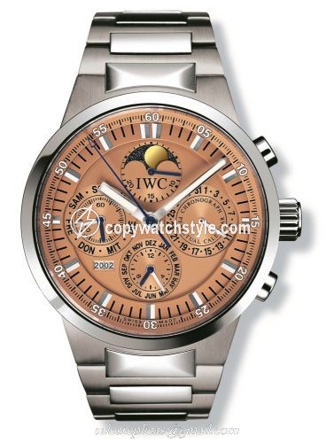 IWC GST Perpetual Calendar Stainless Steel / Salmon / French IW3756-12 IWC GST Perpetual Calendar Stainless Steel / Salmon / French IW3756-12
