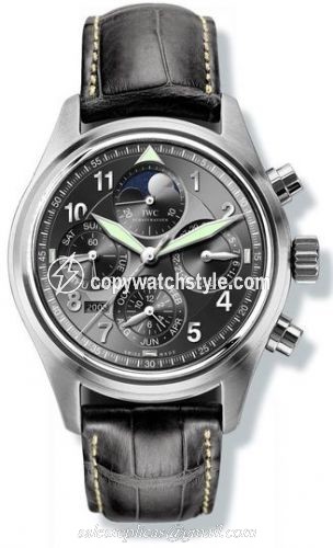 IWC Pilot's Watch Spitfire Chronograph Perpetual Calendar Stainless Steel / Black / Sincere IW3757-03