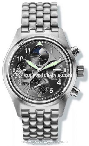 IWC Pilot's Watch Spitfire Chronograph Perpetual Calendar Stainless Steel / Black / Sincere IW3757-04