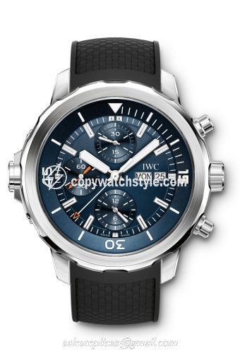 IWC Aquatimer Chronograph Stainless Steel / Blue / Rubber / Edition Expedition Jacques-Yves Cousteau 2014 IW3768-05 IWC Aquatimer Chronograph Stainless Steel / Blue / Rubber / Edition Expedition Jacques-Yves Cousteau 2014 IW3768-05
