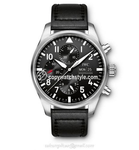 IWC Pilot's Watch Chronograph Stainless Steel / Black / Strap IW3777-09 IWC Pilot's Watch Chronograph Stainless Steel / Black / Strap IW3777-09
