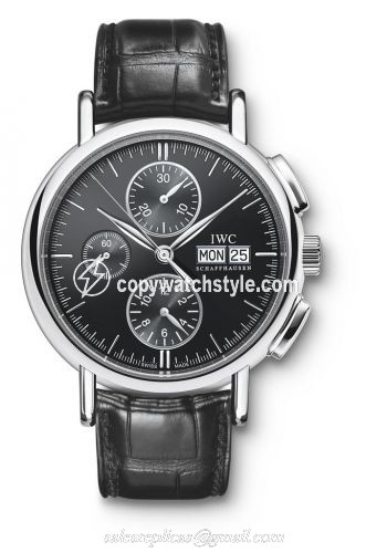 IWC Portofino Chronograph Stainless Steel / Black IW3783-03 IWC Portofino Chronograph Stainless Steel / Black IW3783-03