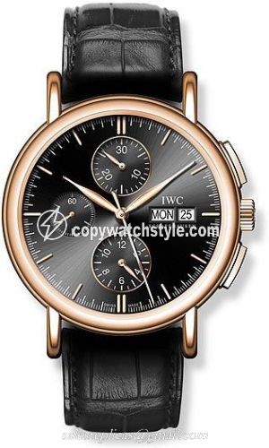 IWC Portofino Chronograph Rose Gold / Black IW3783-05 IWC Portofino Chronograph Rose Gold / Black IW3783-05