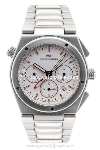 IWC Ingenieur Mecaquartz Chronograph Alarm Stainless Steel / White / Bracelet IW3805-03 IWC Ingenieur Mecaquartz Chronograph Alarm Stainless Steel / White / Bracelet IW3805-03