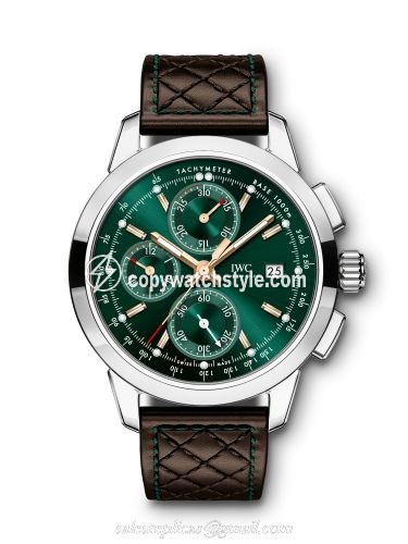 IWC Ingenieur Chronograph Classic Stainless Steel / Green / Calf / Kuwait City IW3808-04