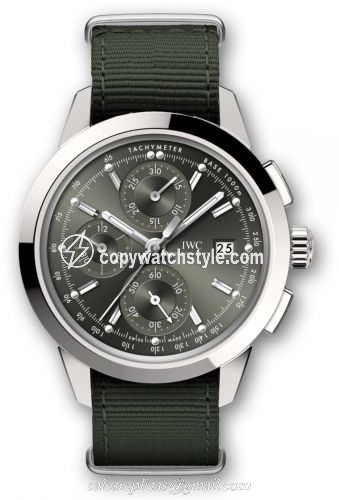 IWC Ingenieur Chronograph Custom Stainless Steel / Green-Rhodium / NATO IW3808-BS IWC Ingenieur Chronograph Custom Stainless Steel / Green-Rhodium / NATO IW3808-BS