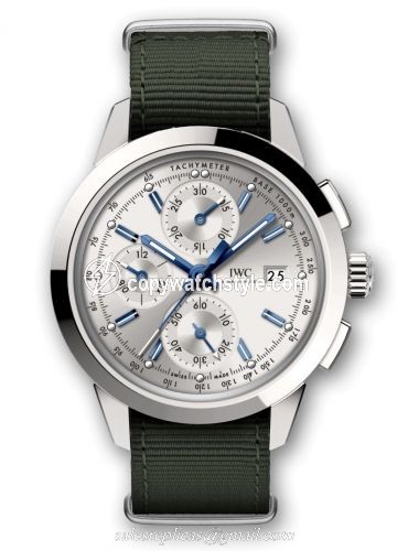 IWC Ingenieur Chronograph Custom Stainless Steel / Silver-Blue / NATO IW3808-DC IWC Ingenieur Chronograph Custom Stainless Steel / Silver-Blue / NATO IW3808-DC