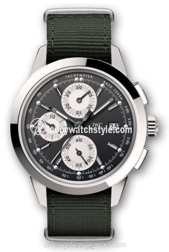 IWC Ingenieur Chronograph Custom Stainless Steel / Black-Silver-Black / NATO IW3808-DG
