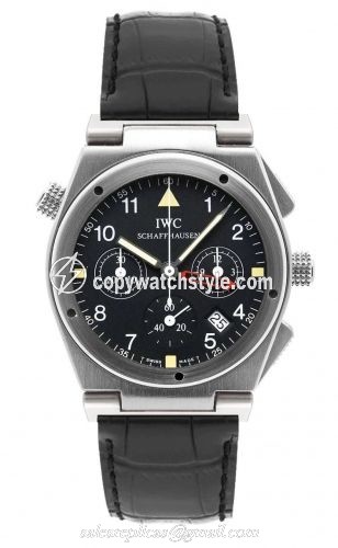 IWC Ingenieur Mecaquartz Chronograph Alarm Stainless Steel / Black / Strap IW3815-01 IWC Ingenieur Mecaquartz Chronograph Alarm Stainless Steel / Black / Strap IW3815-01