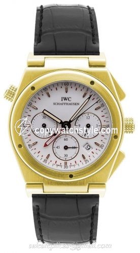 IWC Ingenieur Mecaquartz Chronograph Alarm Yellow Gold / White / Strap IW3815-07 IWC Ingenieur Mecaquartz Chronograph Alarm Yellow Gold / White / Strap IW3815-07