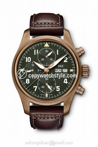 IWC Pilot's Watch Spitfire Chronograph Spitfire Bronze / Green IW3879-02 IWC Pilot's Watch Spitfire Chronograph Spitfire Bronze / Green IW3879-02