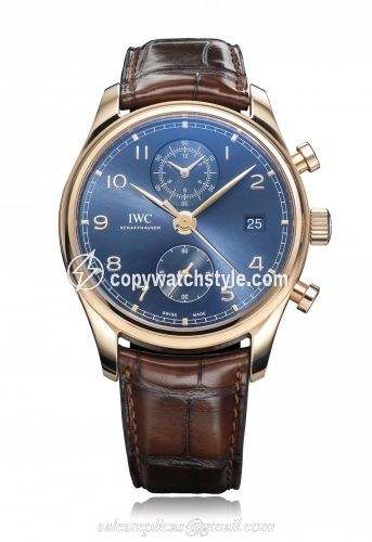 IWC Portugieser Chronograph Classic Red Gold / Blue / Bucherer IW3903-05 IWC Portugieser Chronograph Classic Red Gold / Blue / Bucherer IW3903-05