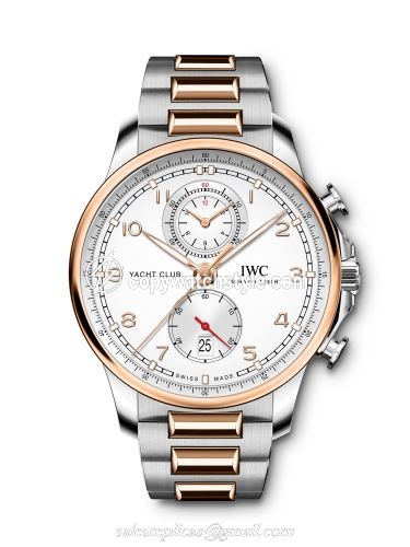 IWC Portugieser Yacht Club Chronograph Stainless Steel / Red Gold / Silver / Bracelet IW3907-03 IWC Portugieser Yacht Club Chronograph Stainless Steel / Red Gold / Silver / Bracelet IW3907-03