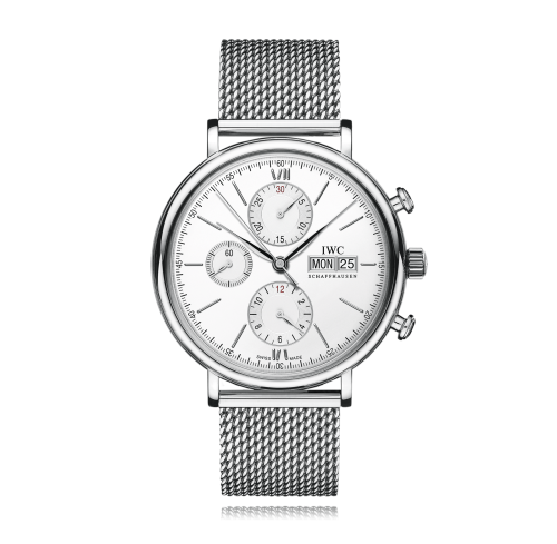 IWC Portofino Chronograph Stainless Steel / Silver / Milanese IW3910-32 IWC Portofino Chronograph Stainless Steel / Silver / Milanese IW3910-32