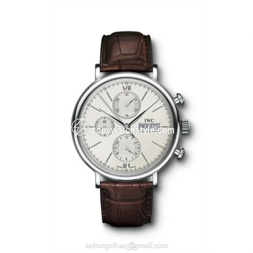 IWC Portofino Chronograph Stainless Steel / Silver IW3910-07 IWC Portofino Chronograph Stainless Steel / Silver IW3910-07