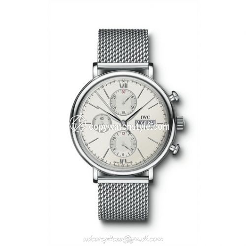 IWC Portofino Chronograph Stainless Steel / Silver / Milanese IW3910-09 IWC Portofino Chronograph Stainless Steel / Silver / Milanese IW3910-09