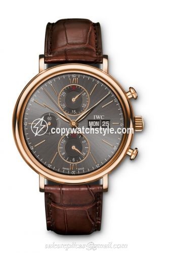 IWC Portofino Chronograph Red Gold / Grey IW3910-21 IWC Portofino Chronograph Red Gold / Grey IW3910-21