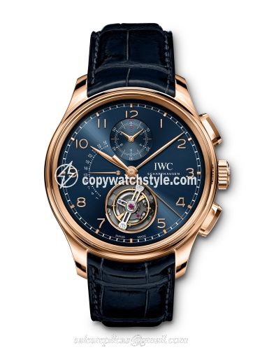 IWC Portugieser Tourbillon Retrograde Chronograph Armor Gold / Blue / Boutique Edition IW3940-05 IWC Portugieser Tourbillon Retrograde Chronograph Armor Gold / Blue / Boutique Edition IW3940-05