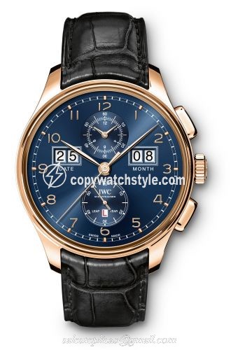 IWC Portugieser Perpetual Calendar Digital Date-Month Edition "75th Anniversary" Red Gold / Blue IW3972-04 IWC Portugieser Perpetual Calendar Digital Date-Month Edition "75th Anniversary" Red Gold / Blue IW3972-04